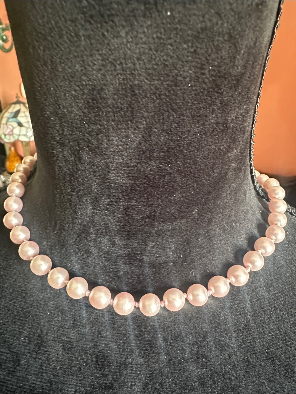 Vintage Elegant Pink Pearl Bead Necklace - Classic Women Jewelry